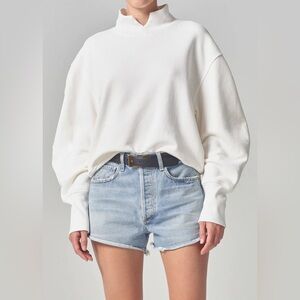 Citizens Of Humanity Cream High-Neck Sweatshirt